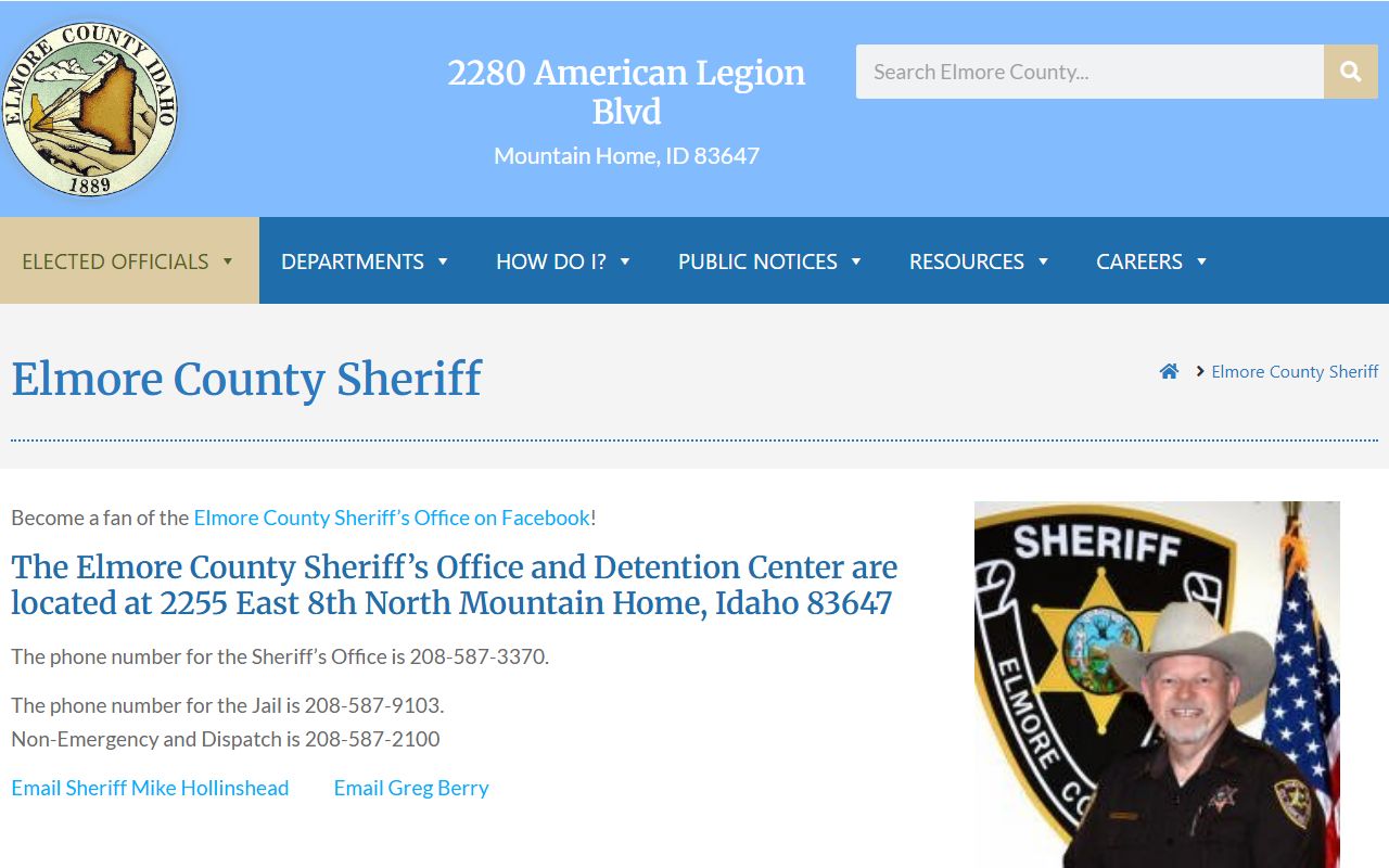 Elmore County jail mugshots sheriff records contact source